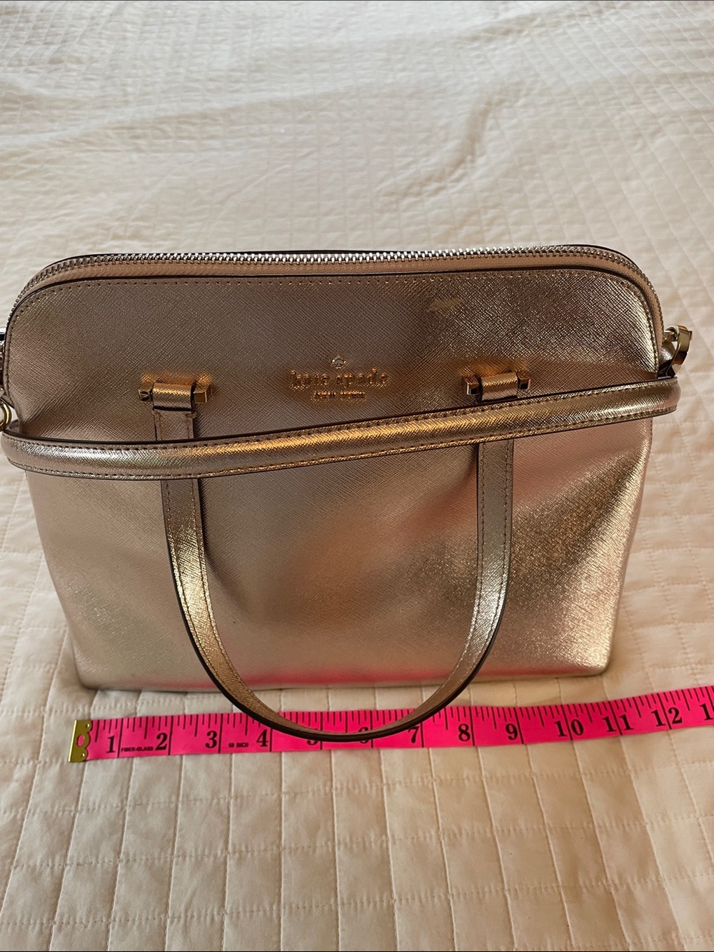 kate spade Metallic Gold Leather Satchel